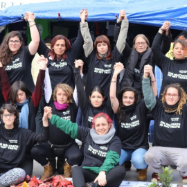 Mujeres en huelga de hambre de Sol./ PÚBLICO