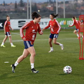 Entrenamiento de la Selección española femenina en Las Rozas