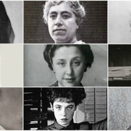 De izquierda a derecha y de arriba a abajo; Cecilia Böhl, Caterina Albert, Colette, Concha Méndez, Luisa Carnés, Magda Donato, Mary MacLane, Jane Auer y Lenore Kandel