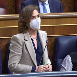 Carmen Calvo, reprende a Vox por su machismo: "Soy una mujer vicepresidenta"