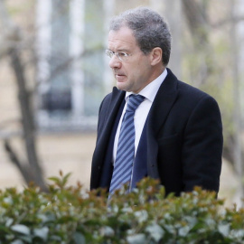 El inspector del Banco de Espapa Pedro Comín, a su llegada a la sede de la Audiencia Nacional donde declara como invstigado ante el juez Fernando Andreu por el caso Bankia.EFE/MARISCAL