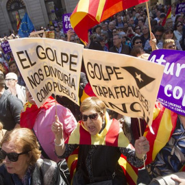 Manifestació en contra de procés sobiranista. EFE