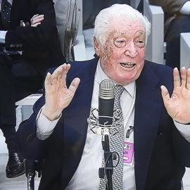 Macià Alavedra durant el judici a l'Audiència Nacional. EFE / Javier Lizón