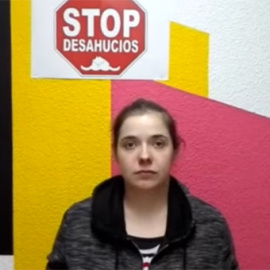 Tamara Robleño, embarazada de casi nueve meses, tiene una hija de tres años y su marido está en paro.