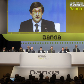 El presidente de Bankia Jose Ignacio Goirigolzarri, durante la junta de accionistas de la entidad en Valencia. EFE/Kai Försterling