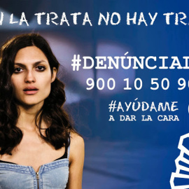 Cartel de la campaña de la Policía Nacional contra la trata.