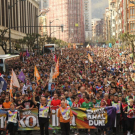 Imagen de la Korrika,la carrera a favor del euskera, del 2015