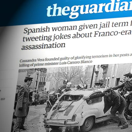 El medio británico 'The Guardian' se hace eco de la condena de la Audiencia Nacional contra la tuitera Cassandra por sus chistes sobre el asesinato de Carrero Blanco.