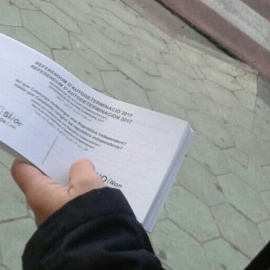 La butlleta que ha repartit la CUP. @cupnacional