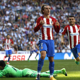Griezmann celebrando el gol del empate. EFE/Ballesteros.