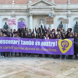 Manifestación en el 8M de 2018 del Col·lectiu de Dones Treballadores de la Música Valenciana.
