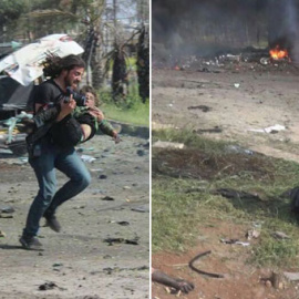 Un fotógrafo rompe a llorar tras el atentado contra un convoy de personas que esperaban a ser evacuadas en las inmediaciones de Alepo. Abd Alkader Habak