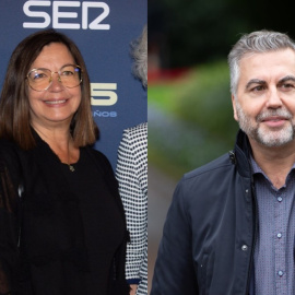 La presentadora de ‘Hoy por Hoy’ de la Cadena SER Àngels Barceló y el presentador de ‘Más de Uno’ de Onda Cero Carlos Alsina. -GUSTAVO VALIENTE (i); -DAVID ZORRAKINO (d)/ Europa Press
