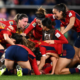 España celebra ganar la final de fútbol de la Copa Mundial Femenina de la FIFA 2023 en Sydney, el domingo 20 de agosto de 2023. Aapimage / Dpa / Europa Press.