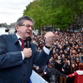 Mélenchon, en un acto en París este lunes. REUTERS/Alain Jocard
