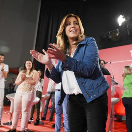 Susana Díaz, durante el acto en Alcalá de Henares. EFE/FERNANDO VILLAR