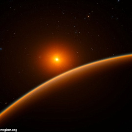Se trata de un planeta rocoso y templado que orbita a una estrella enana roja. ESO