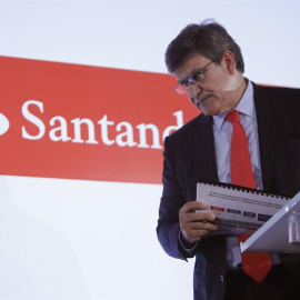 El consejero delegado del Banco Santander, José Antonio Álvarez, durante la presentación de los resultados de la entidad en el primer trimestre del 2017. El el Banco Santander ha anunciado hoy que entre enero y marzo de 2017 ganó 1.867 mill