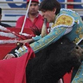 Andres Roca Rey sufre una cogida en 2015.