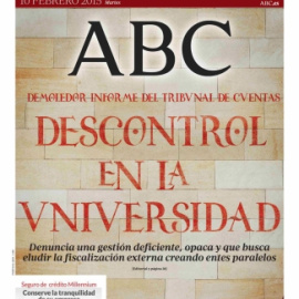  Portada de ABC del 10 de febrero de 2015.