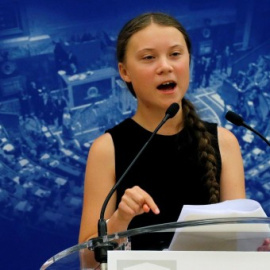 Greta Thunberg durante su discurso en la Asamblea Nacional de París | Reuters