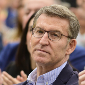  Alberto Núñez Feijóo interviene en un acto, a 18 de marzo de 2023, en Cartagena, Murcia. PP / Europa Press