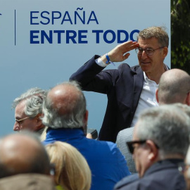  Feijóo, este viernes en un acto en Lugo. EFE/ Eliseo Trigo