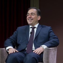El ministro de Asuntos Exteriores, Unión Europea y Cooperación, José Manuel Albares, durante un acto el día de la Unión Europea, en el Ateneo de Madrid, el 9 de mayo de 2024, en Madrid. - Alberto Ortega / Europa Press