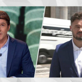 Gabriel Rufián y Jesús Cintora en un momento del programa 'Las cosas claras'