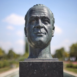 Busto del rey emérito Juan Carlos I en el parque con el mismo nombre en Pinto, Madrid. Eduardo Parra / Europa Press / Archivo