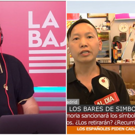  Composición con una imagen de Pablo Iglesia en la base y la polémica intervención de Chen Xiangwei en Cuatro al día