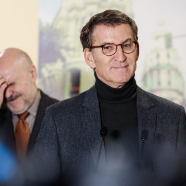  Alberto Núñez Feijóo, durante su visita a las instalaciones de la Fundación ONCE, a 1 de diciembre de 2023, en Madrid.- EP