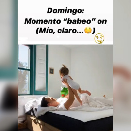Natalia Sánchez "babea" con Marc Clotet y su hija Lía