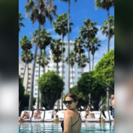 Paula Echevarría disfruta de la noche de Miami