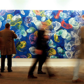 Obra 'Sin título' (2012-2015) de Jiri Georg, en el estand de la galería Forsblom, de Helsinki (Finlandia), dentro de la Feria Internacional de Arte Contemporáneo, ARCO 2016. EFE/Juan Carlos Hidalgo