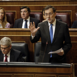 El presidente del Gobierno, Mariano Rajoy, durante una sesión de control al Gobierno. EFE