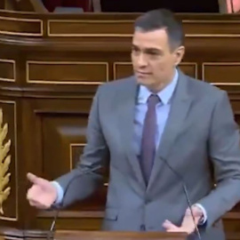 Pedro Sánchez, a Santiago Abascal: "Pensaba que venía con papeles... ¡Y viene con un adoquín!"
