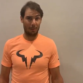 Rafa Nadal anima a la población española ante el coronavirus