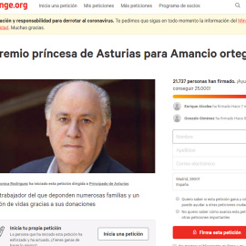 Amancio Ortega, propuesto para el Premio Princesa de Asturias de la Concordia