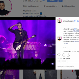 Sanz agradece el apoyo recibido tras anunciar su neumonía