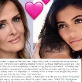 Kylie Jenner dona un millón de dólares en la lucha contra el coronavirus
