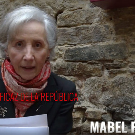 Lectura del manifiesto "El sueño eficaz de la República" por la actriz Mabel Rivera