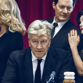 Cartel promocional de 'Twin Peaks'.