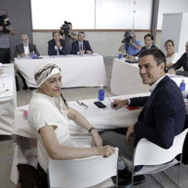 Magdalena Valerio y Pedro Sánchez, en una foto de archivo. / EFE