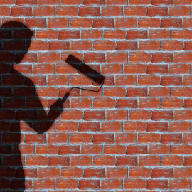 Empleado pinta una pared /Pixabay