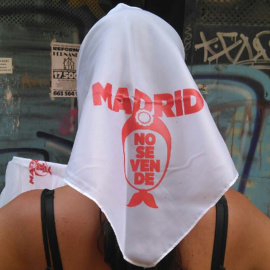Uno de los pañuelos que la plataforma 'Madrid no se vende' ha preparado para la manifestación del sábado.