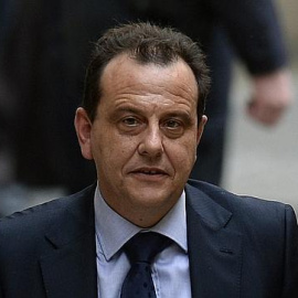 Pedro Horrach en su llegada a la Audiencia de Palma. EFE