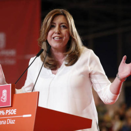 La presidenta de la Junta de Andalucía, Susana Díaz, en un acto de campaña de cara a la primarias del PSOE. EFE