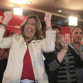 La presidenta de la Junta de Andalucía y candidata a la Secretaría general del PSOE, Susana Díaz, en Granada. /EFE