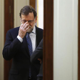 El presidente del Gobierno, Mariano Rajoy, en el Congreso. | JUAN CARLOS HIDALGOS (EFE)